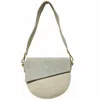 Katerina Nyc Women's Neutrals Anna Suede & Leather Bag - Cream In Black/white
