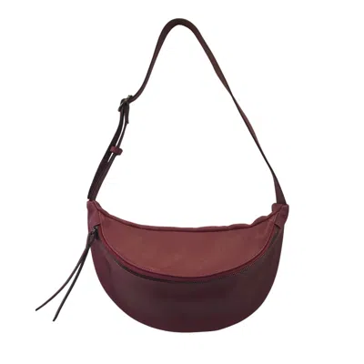 Katerina Nyc Women's Red Smooth Leather Sling Bag - Black