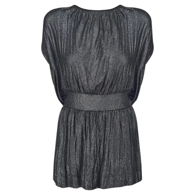 Pre-owned Katharine Hamnett 1990s  Viscose Black And Silver Mini Dress
