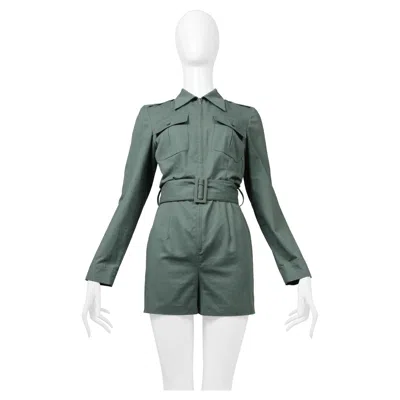 Pre-owned Katharine Hamnett Army Green Mini Shorts Romper