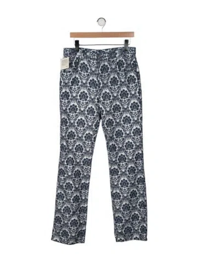 Pre-owned Katharine Hamnett Floral Print Straight Leg Pants W/ Tags In Blue