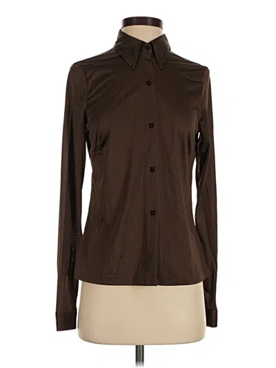 Pre-owned Katharine Hamnett Long Sleeve Blouse In Brown