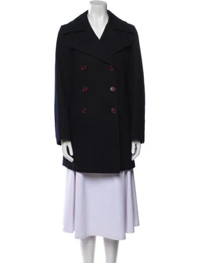 Pre-owned Katharine Hamnett Peacoat In Black