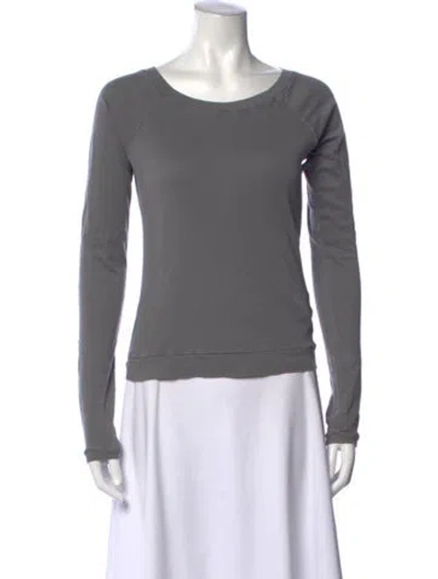 Pre-owned Katharine Hamnett Scoop Neck Long Sleeve Top In Grey