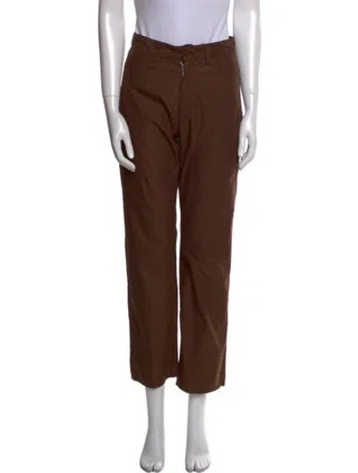 Pre-owned Katharine Hamnett Straight Leg Pants In Brown