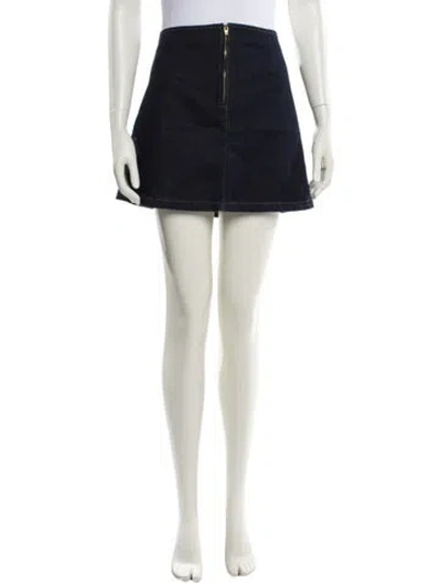 Pre-owned Katharine Hamnett Vintage Mini Skirt In Blue