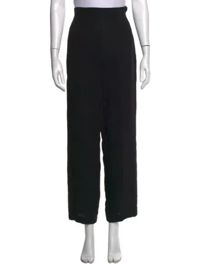 Pre-owned Katharine Hamnett Vintage Wide Leg Pants In Black