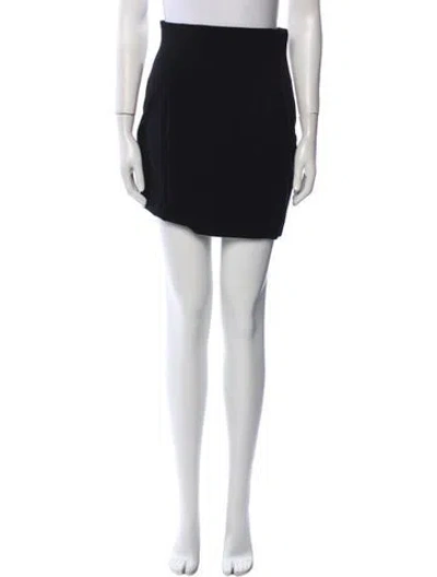 Pre-owned Katharine Hamnett Wool Mini Skirt In Black