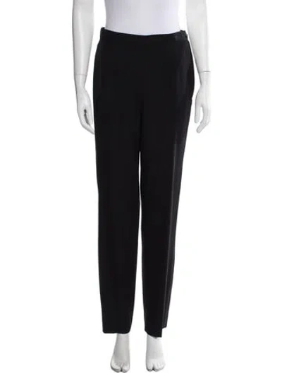 Pre-owned Katharine Hamnett Wool Straight Leg Pants In Black