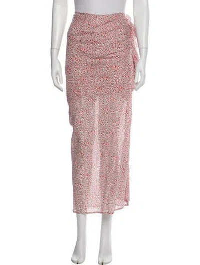 Pre-owned Katharine Kidd Floral Print Midi Length Skirt In Multi