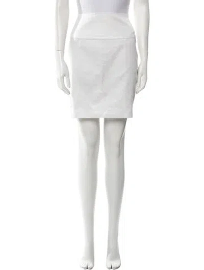 Pre-owned Katharine Kidd Mini Skirt In White