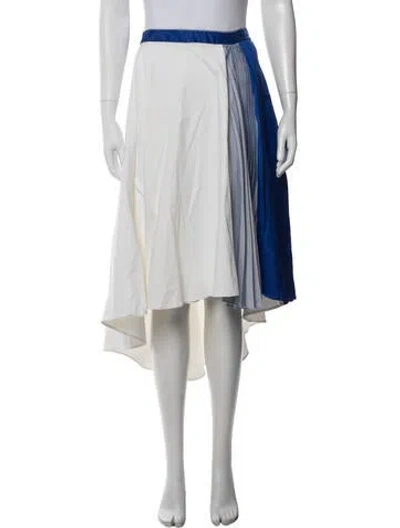 Pre-owned Katharine Kidd Patterned Midi Length Skirt In White