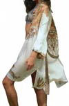 Katherina Loretta Tempting Tiger Kimono In Ivory, Bronze And Gold