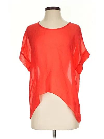 Pre-owned Katherine Barclay Short Sleeve Blouse In Orange