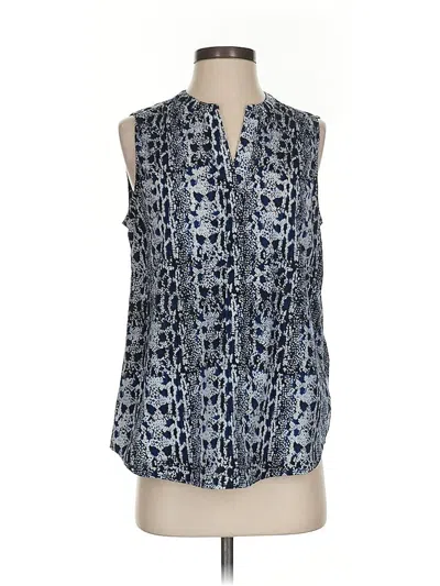 Pre-owned Katherine Barclay Sleeveless Blouse In Blue