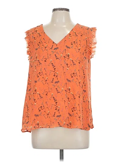 Pre-owned Katherine Barclay Sleeveless Blouse In Orange