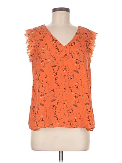 Pre-owned Katherine Barclay Sleeveless Blouse In Orange