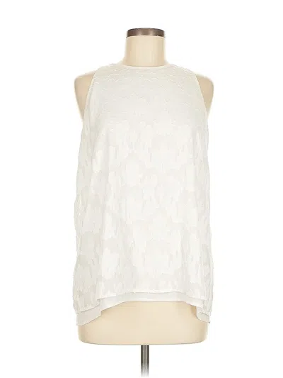 Pre-owned Katherine Barclay Sleeveless Blouse In White