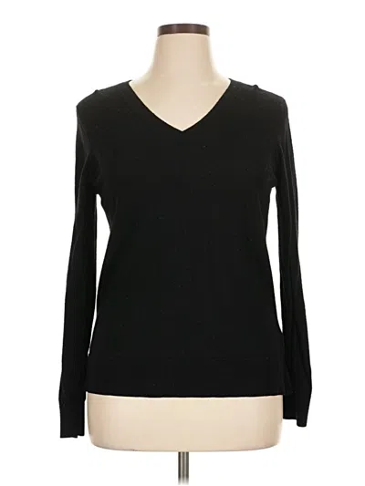 Pre-owned Katherine Barclay Wool Pullover Sweater In Black