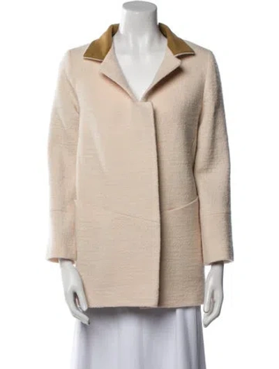Pre-owned Katherine Hooker Cashmere Faux Fur Coat W/ Tags In Neutral