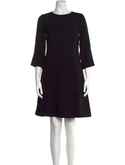 Pre-owned Katherine Hooker Wool Mini Dress In Black