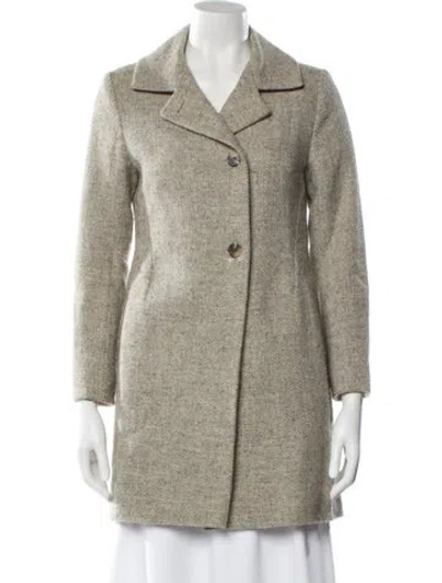 Pre-owned Katherine Hooker Wool Peacoat In Neutral