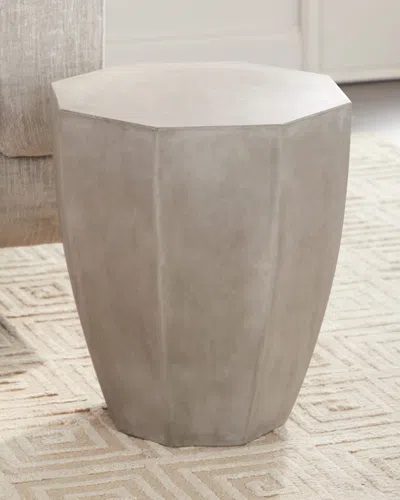 Katherine Noble By Bmc Asher Octagonal End Table In Grey