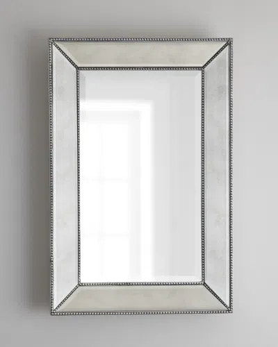 Katherine Noble By Bmc Beaded Wall Mirror, 26"w In White