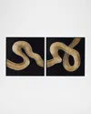 Katherine Noble By Bmc Connected Frame Canvas Painting, Set Of 2 In Black/gold
