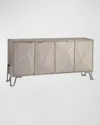 Katherine Noble By Bmc Cooper 3-door Credenza In Gray