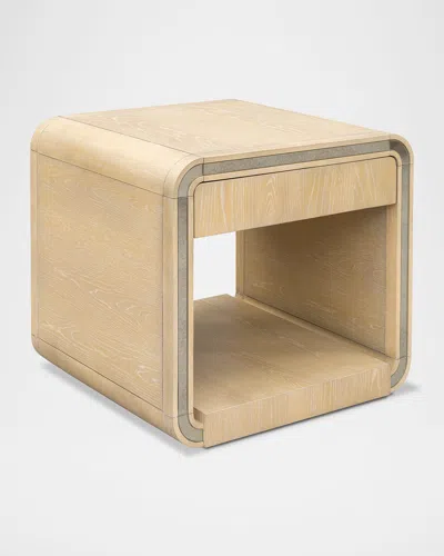 Katherine Noble By Bmc Damone End Table In  Blonde Oak