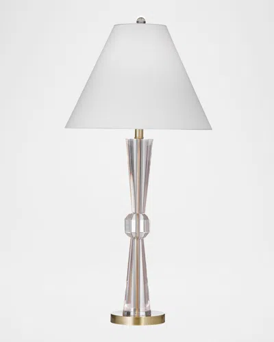 Katherine Noble By Bmc Devon 35" Crystal Table Lamp In Clear/brushed Gold