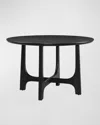 Katherine Noble By Bmc Dunnigan Round Dining Table In Matte Black