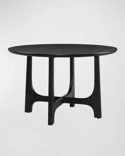 Katherine Noble By Bmc Dunnigan Round Dining Table In Matte Black