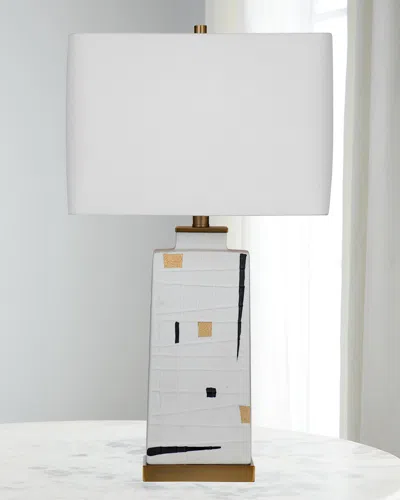 Katherine Noble By Bmc Fandy Table Lamp In White/gold