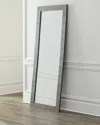 Katherine Noble By Bmc Greek Key Floor Mirror In Black/white