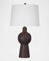 Katherine Noble By Bmc Groton 29" Ceramic Table Lamp In Chocolate