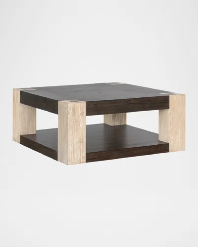 Katherine Noble By Bmc Hadley Cocktail Table In Dark Brown, Blonde