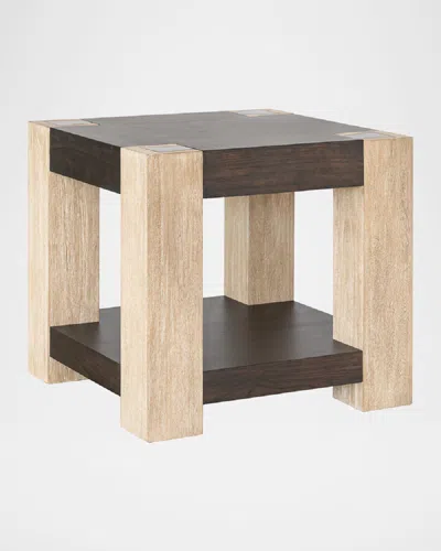 Katherine Noble By Bmc Hadley End Table In Brown, Blonde