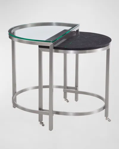 Katherine Noble By Bmc Huxley Nesting End Table In Silver