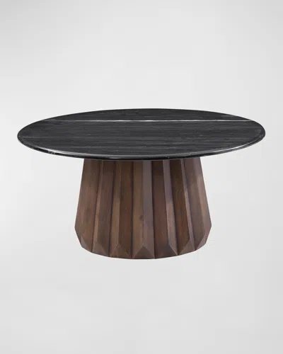 Katherine Noble By Bmc Jennings Small Nesting Cocktail Table In Black, Royal Brown