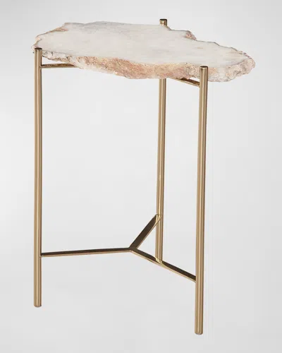 Katherine Noble By Bmc Kora Accent Table In Champagne Gold