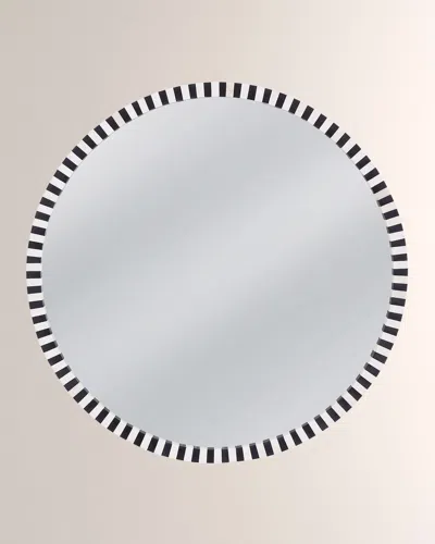 Katherine Noble By Bmc Macardle 34" Round Wall Mirror In Black
