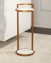 Katherine Noble By Bmc Marion Accent Table In Antique Gold 