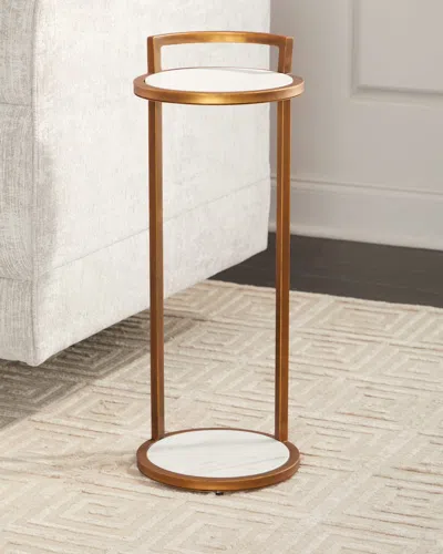 Katherine Noble By Bmc Marion Accent Table In Antique Gold 