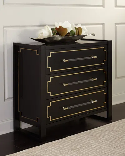 Katherine Noble By Bmc Medina Lacquered Hall Chest In Black Lacquer