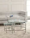 Katherine Noble By Bmc Miley 2-piece Nesting Coffee Table In Polished Chrome