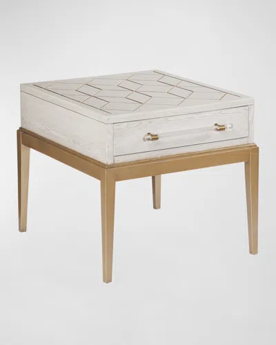Katherine Noble By Bmc Perrine End Table In Soft White