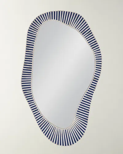 Katherine Noble By Bmc Rhodes 60" Bone Wall Mirror In Blue