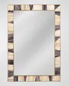 Katherine Noble By Bmc Season Wall Mirror In Grey/ivory/brass Cladding